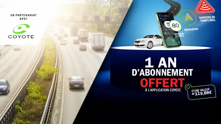 1  an d'abonnement à l'application coyote offert avec carglass