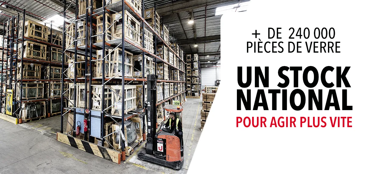stock-national-de-pare-brise-pour-intervenir-vite